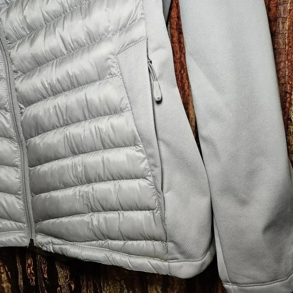 32°Degrees Silver Zip Front Puffy Jacket-Polyester/Nylon-Size XXL - Picture 3 of 5